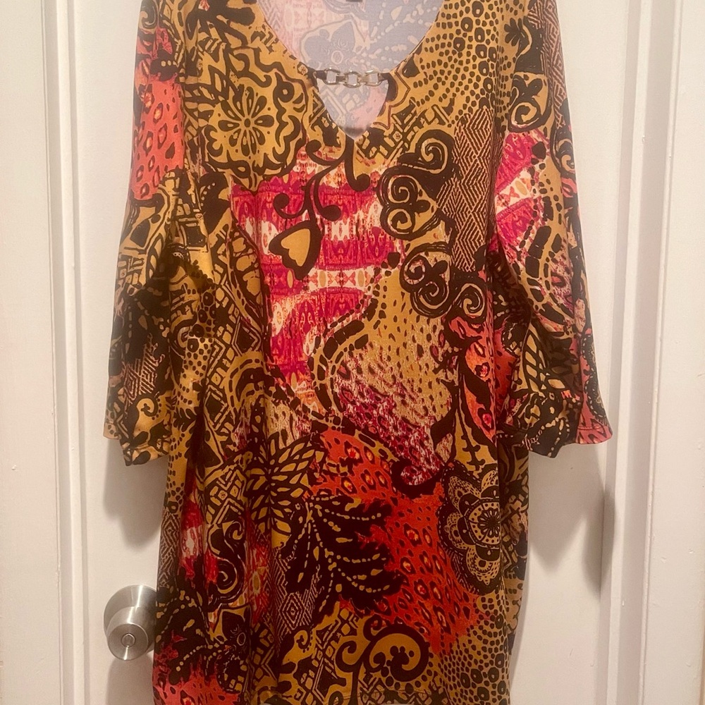 Roman's Multicolor Patterned Tunic 1X